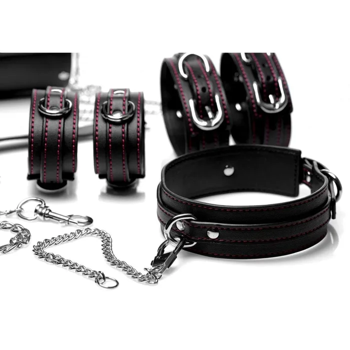 Couples Master Series Kinky Clutch Black Bondage Set with Carrying Case XR Brands