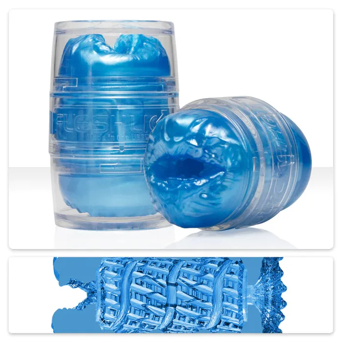 Fleshlight Vibrators Quickshot Alien Blue Metallic MouthButt