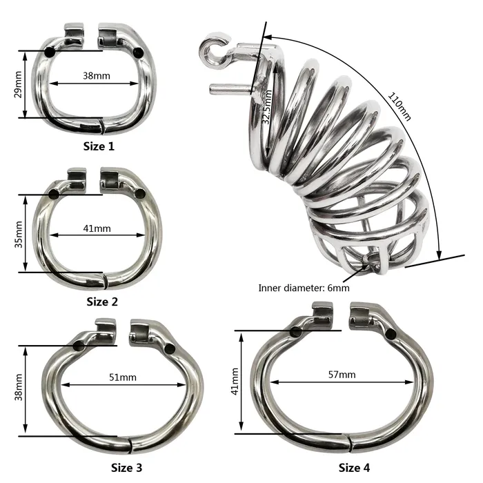 CHASTITY CAGE CO Dildos CC25 Stainless Steel Stealth Chastity Device 434 Inches Long