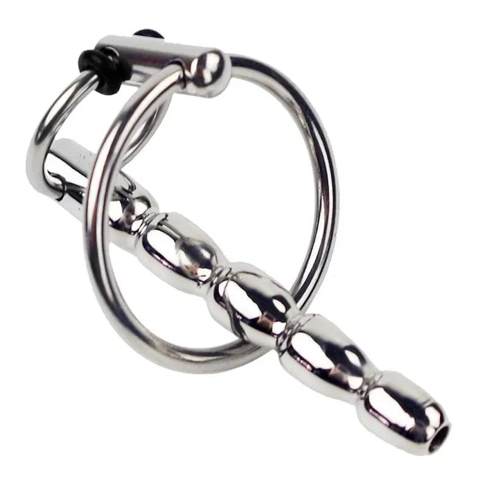 CHASTITY CAGE CO Male Sex Toys Beaded DualRing Hollow Urethral Sound