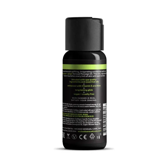 Couples Wicked Sensual Care Wicked Lemongrass Ginger Massage Oil 4oz Couples Wicked Sensual Care Wicked Lemongrass Ginger Massage Oil 4oz