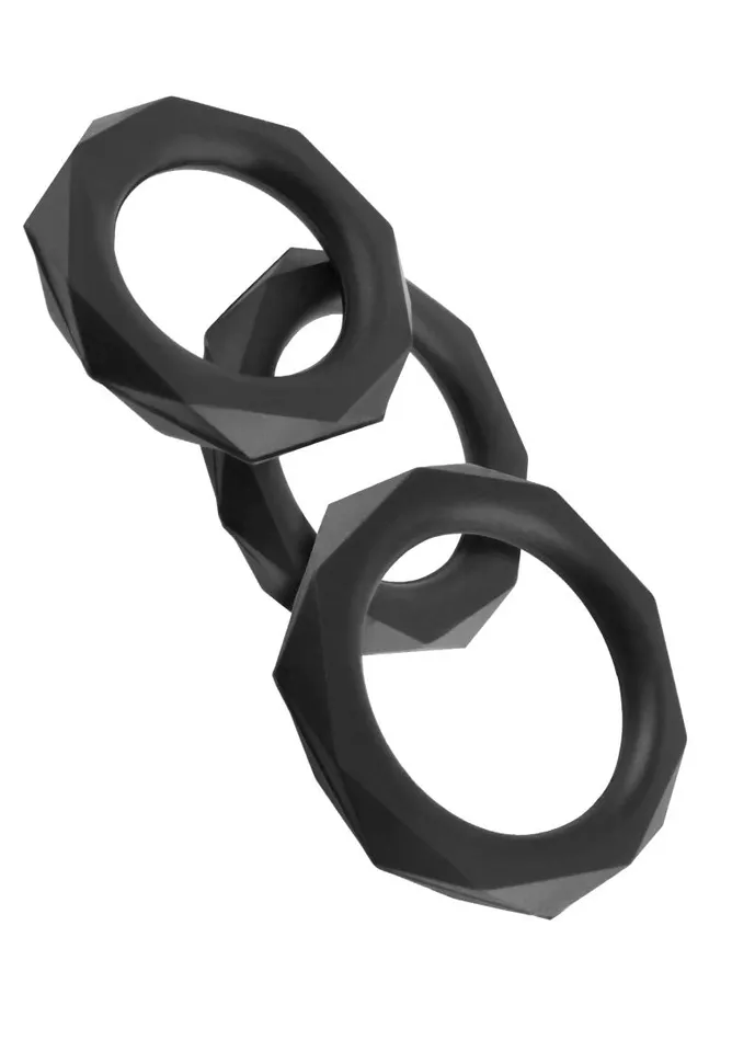 Fantasy C Ringz Silicone Designer Stamina Set Black Pipedream Anal