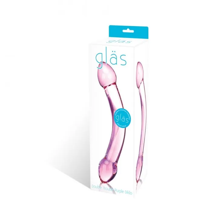 Glas Dildos Double Trouble Purple Glass Dildo
