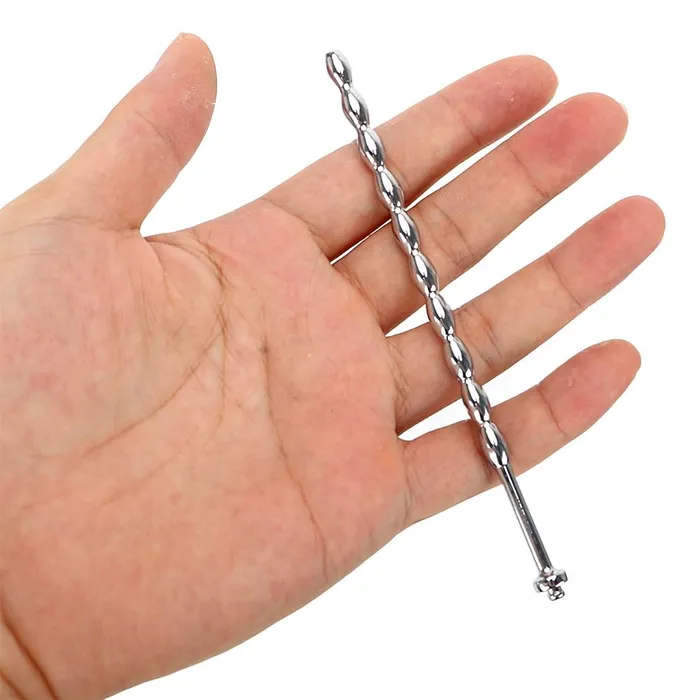 Male Sex Toys CHASTITY CAGE CO Stainless Beaded Penis Plug