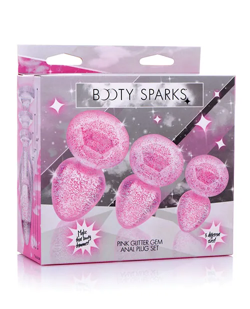 XR Brands Anal Booty Sparks Glitter Gem Anal Plug Set