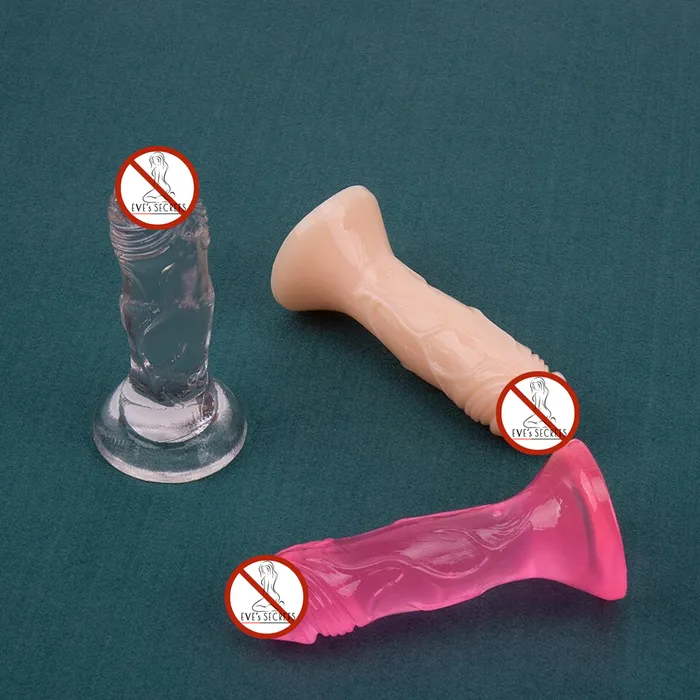 Anal EVEs SECRETS Erotic Small Soft Jelly Dildo Adult Realistic Butt Plug Unisex Anal Sex Toy