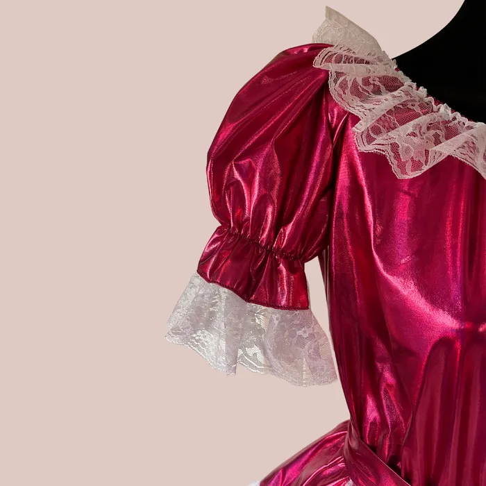 House of Chastity Vibrators The Tammy Metallic Sissy Maid Dress