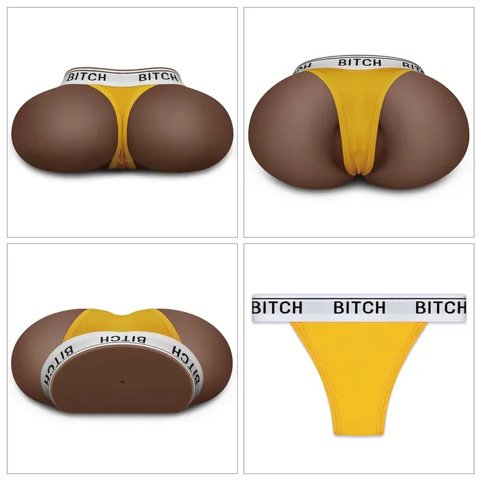 LOVETOY Male Sex Toys Vagina Ass Male Masturbator with Sexy Thong Brown