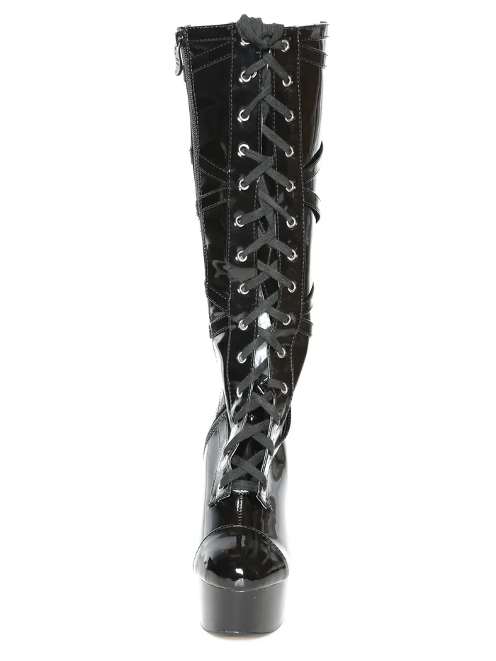 HonourSkintwocom Anal Black Lattice Platform Boot With Secret Wallet HonourSkintwocom Anal Black Lattice Platform Boot With Secret Wallet