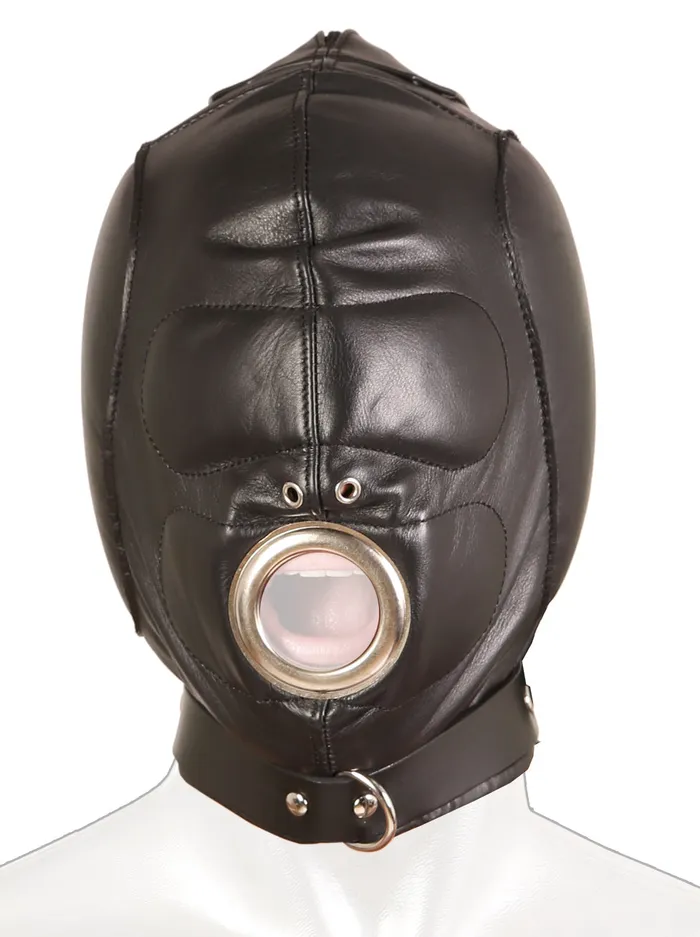 HonourSkintwocom Mens Underwear Leather Open Mouth Hood One Size