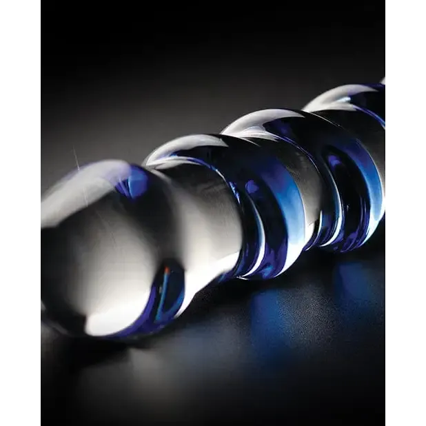 Icicles Icicles No 5 Hand Blown Glass Massager Clear Wblue Swirls Dildos Icicles Icicles No 5 Hand Blown Glass Massager Clear Wblue Swirls Dildos
