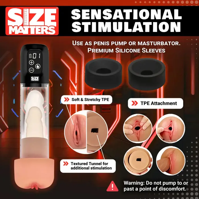 Male Sex Toys XR Brands Sucking Penis Pump With Attachments