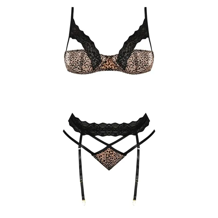 Purrfect Leopard Print Bra Garter Panty Magic Silk Female Sex Toys Purrfect Leopard Print Bra Garter Panty Magic Silk Female Sex Toys