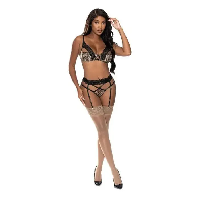 Purrfect Leopard Print Bra Garter Panty Magic Silk Female Sex Toys Purrfect Leopard Print Bra Garter Panty Magic Silk Female Sex Toys