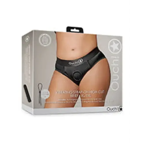 Shots Ouch Vibrating Strapon Highcut Brief Black ML SHOTS AMERICA Female Sex Toys Shots Ouch Vibrating Strapon Highcut Brief Black ML SHOTS AMERICA Female Sex Toys