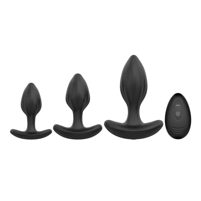 Anal Winyi Winyi Mark Remote Vibrating Butt Plug Kit Black