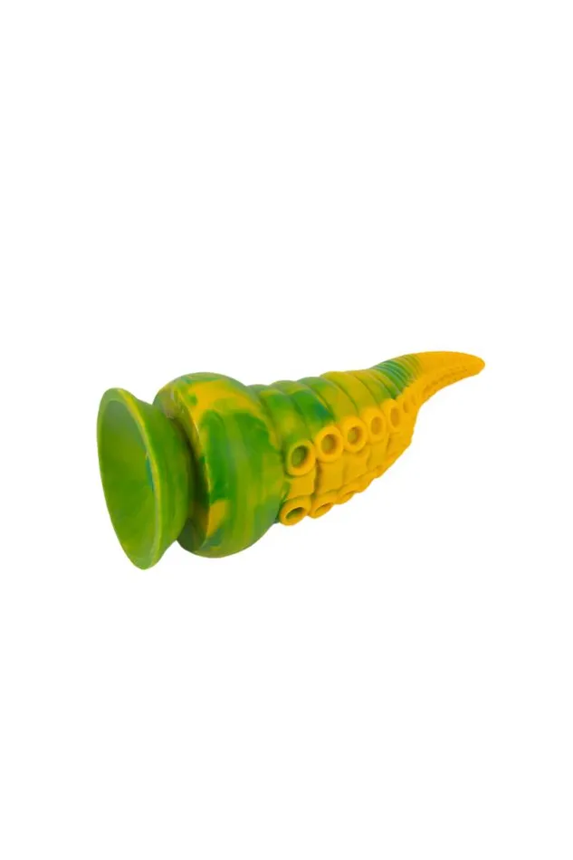 Icons Brands Dildos Icon Brands Alien Nation Octopod 9 Vibrating Silicone Dildo YellowGreen