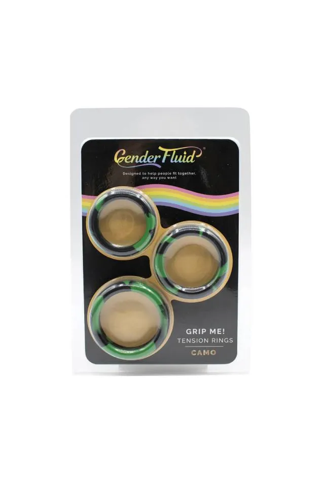 Male Sex Toys Shibari Gender Fluid Grip Me Cock Ring Set Camo Shibari