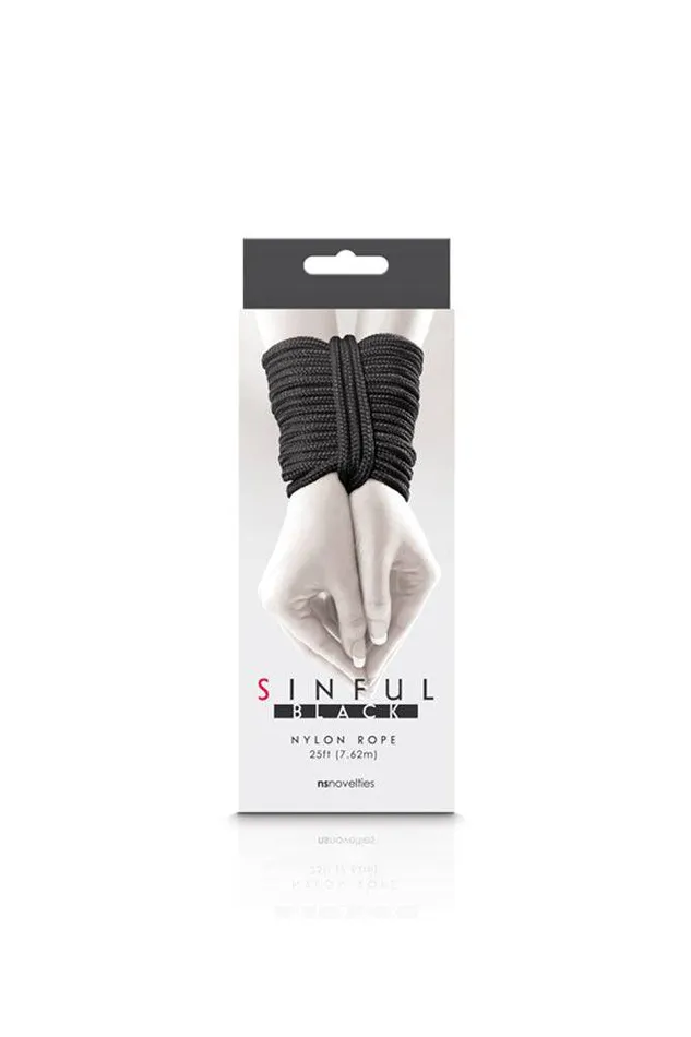 NS Novelties NS Novelties Sinful Nylon Bondage Rope 25ft Assorted Colors Vibrators