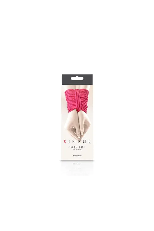 NS Novelties NS Novelties Sinful Nylon Bondage Rope 25ft Assorted Colors Vibrators