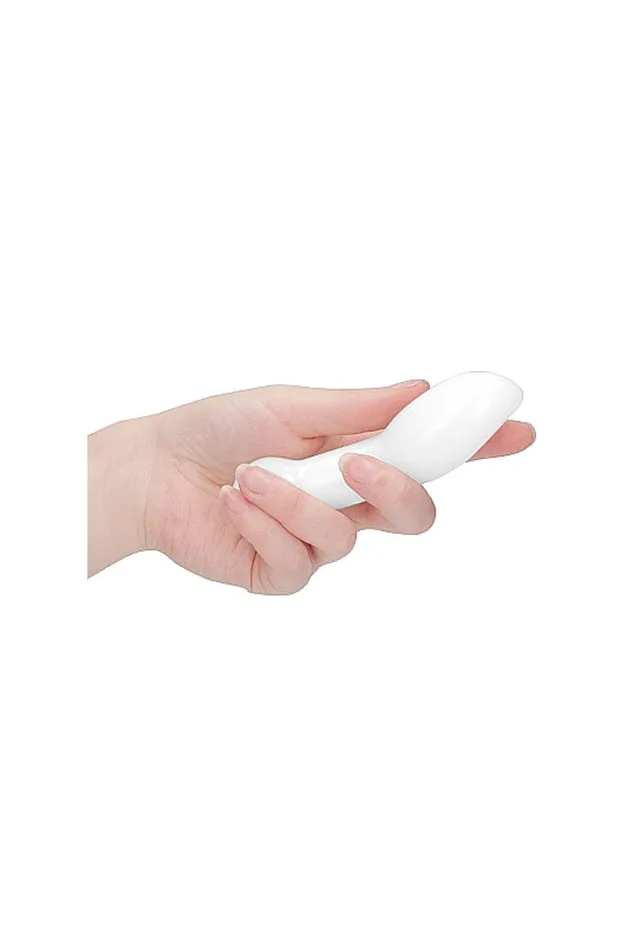 Shots Toys Anal Shots Toys Chrystalino Blaze Glass Butt Plug White