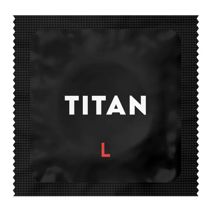 Titan L Large Lubricated Condoms Titan Male Sex Toys