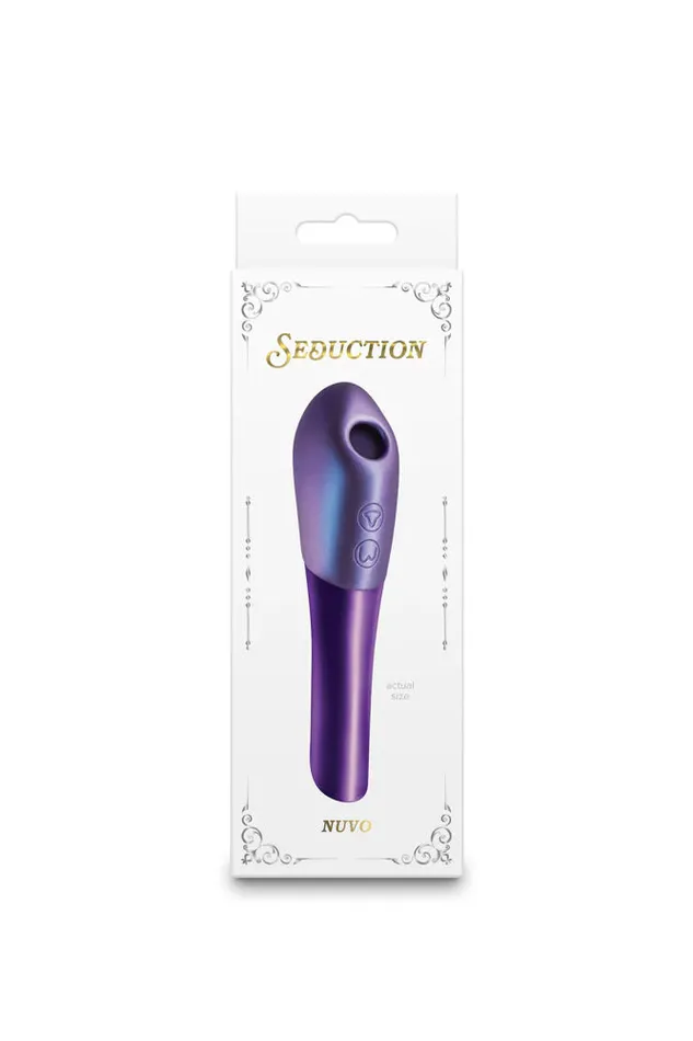 Vibrators NS Novelties Seduction Nuvo Air Pulse Stimulator Metallic Purple NS Novelties