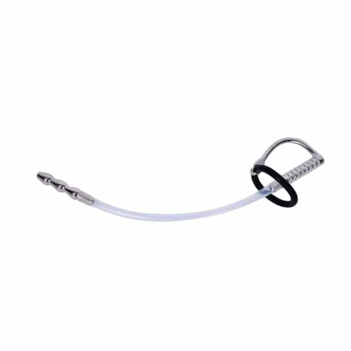 Lovegasm Male Sex Toys Stainless Steel and Rubber Plug With Penis Silicone Ring Lovegasm Male Sex Toys Stainless Steel and Rubber Plug With Penis Silicone Ring