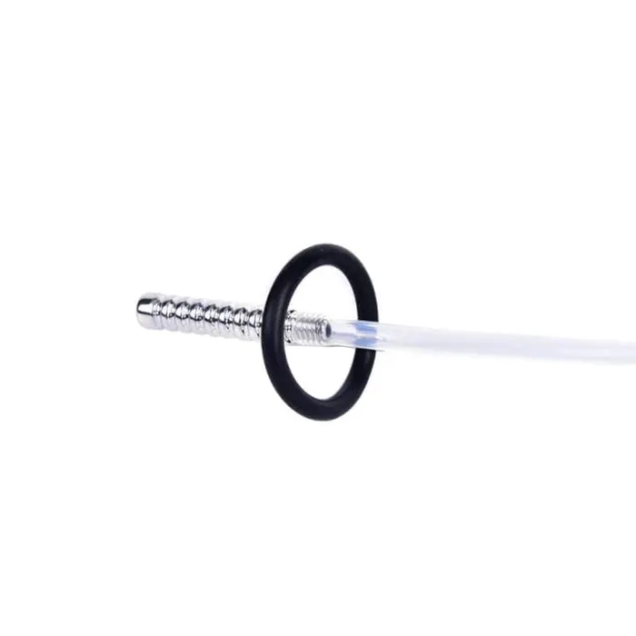 Lovegasm Male Sex Toys Stainless Steel and Rubber Plug With Penis Silicone Ring
