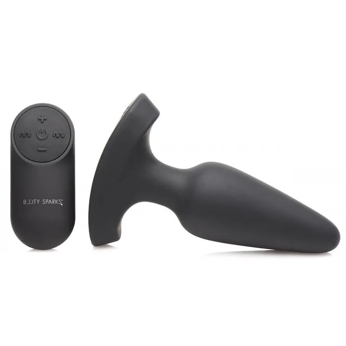 Male Sex Toys Booty Sparks 28X Laser Heart Silicone Anal Plug with Remote